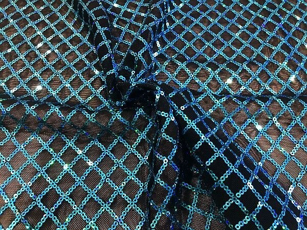 Nina Mesh Black Turquoise