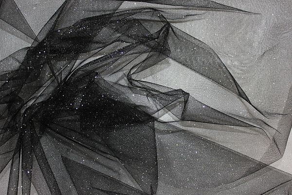 Glitter Tulle Black