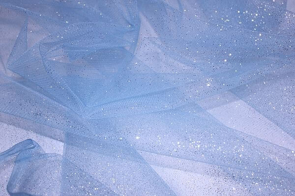 Glitter Tulle Pale Blue