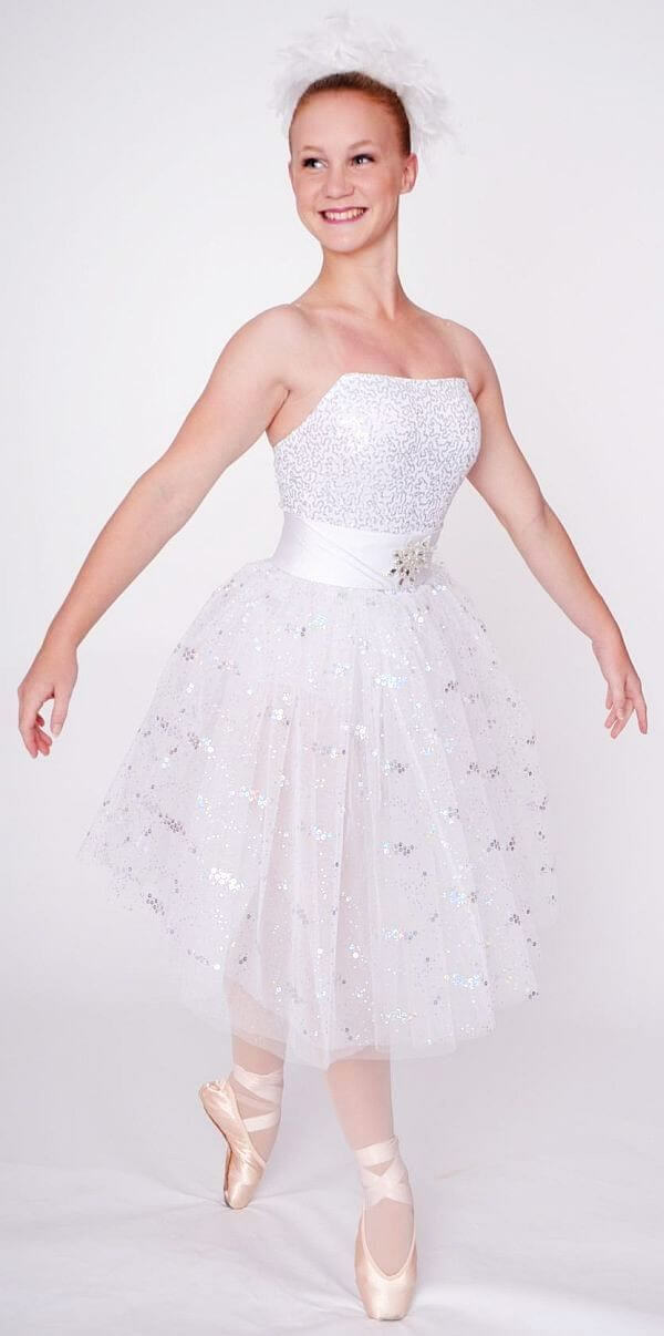 Sequin Tulle White