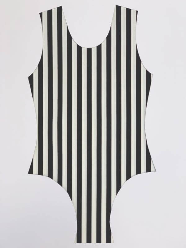 Dance Stripe Spandex Black White