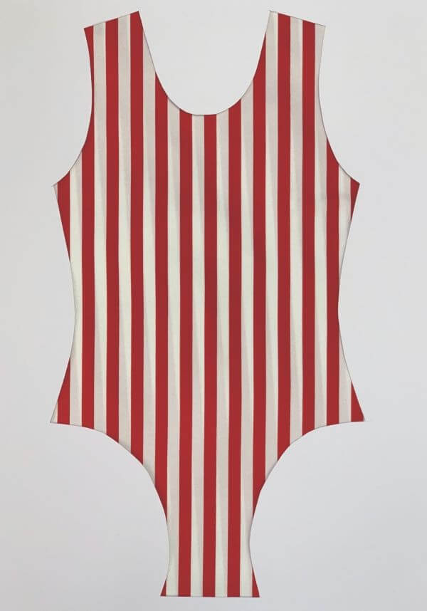 Dance Stripe Spandex Red White