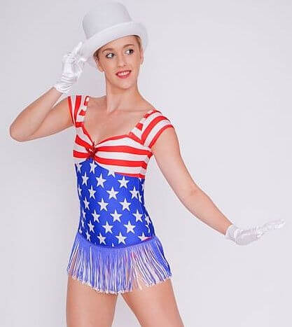 Royal White Stars Spandex