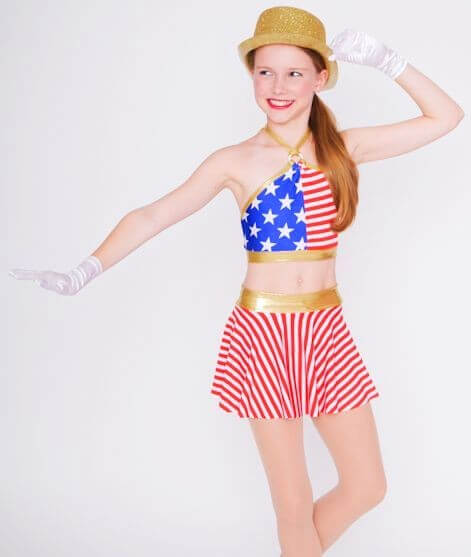 Royal White Stars Spandex