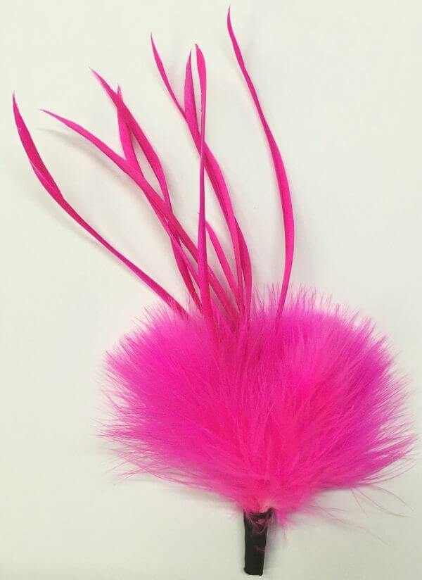 Marabou Spike Neon Pink