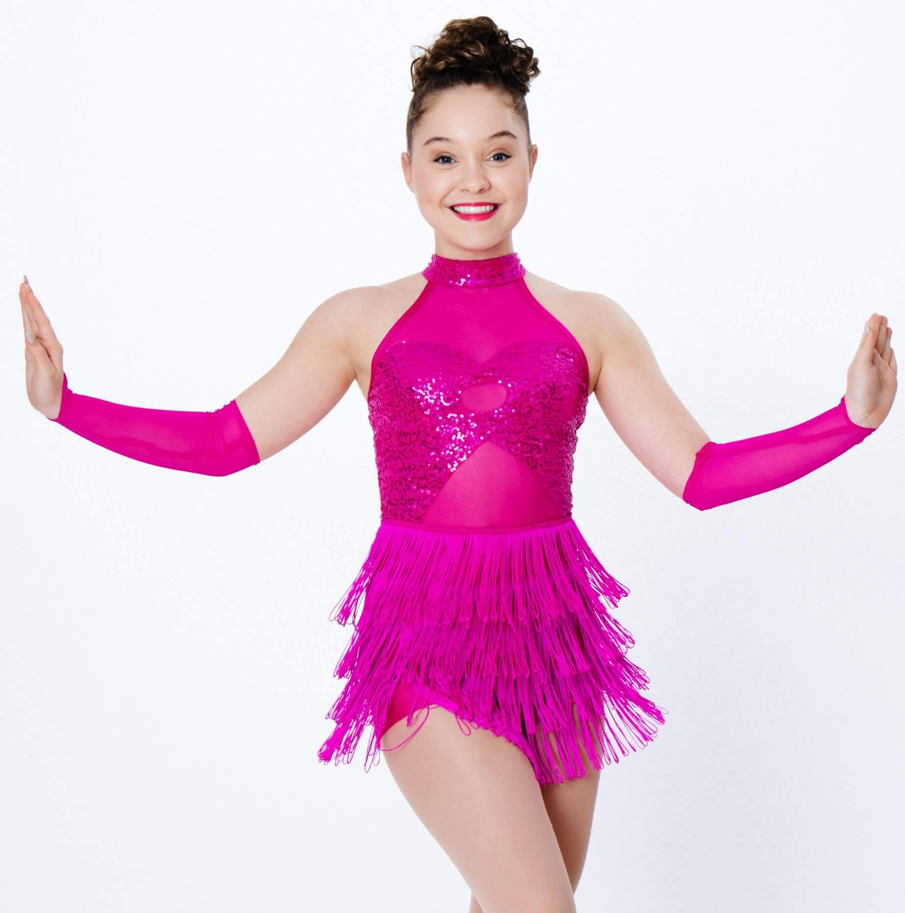 Stretch Fringing Cerise