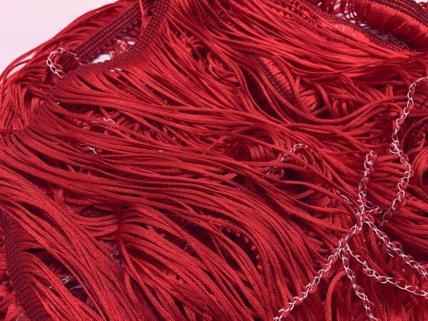 Stretch Fringing Red