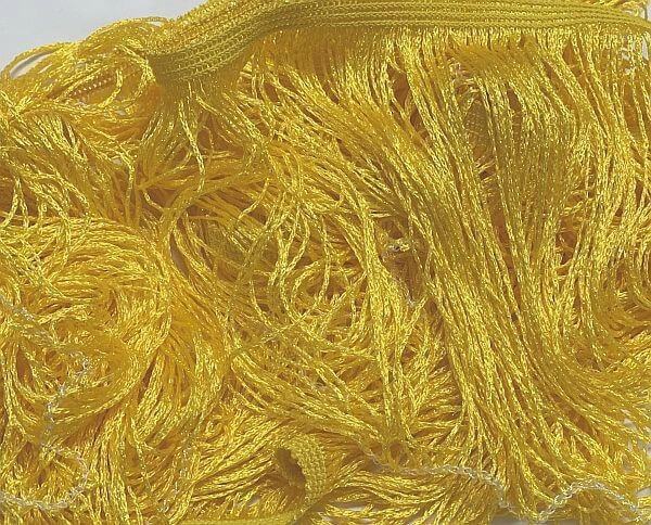 Stretch Fringing Metallic Yellow