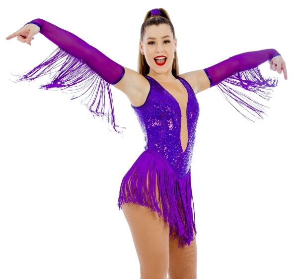 Stretch Fringing Purple